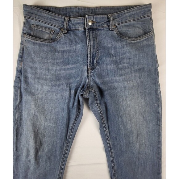 Peter Millar Crown Crafted Mens 36X30 Light Wash Blue Denim Jeans 5 Pocket - Picture 2 of 9